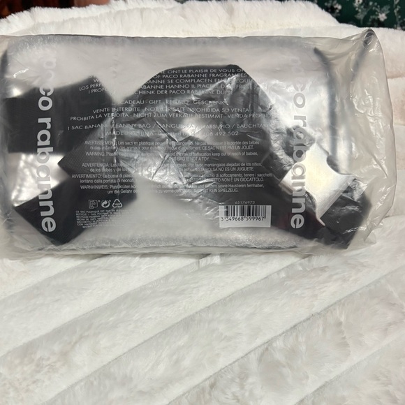 NEW PACO RABANNE  Fanny Pack Silver and Black Belt Bag - Picture 10 of 11